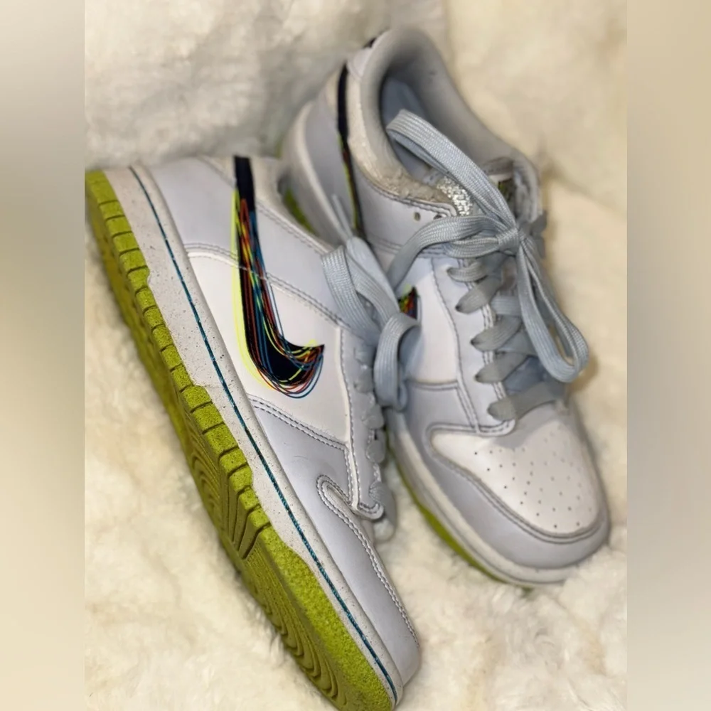Nike Dunk Low 3D Swoosh Grey (GS) Size 4Y